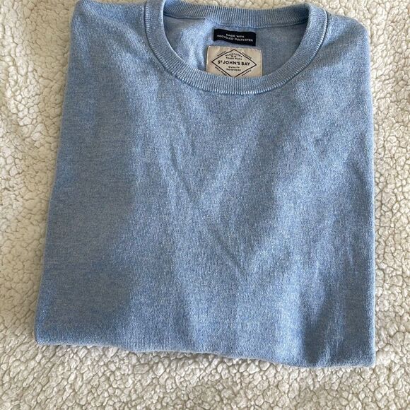 St‎ John’s Bay Crewneck Sweater. Men’s Size XXL. Light Blue - Picture 1 of 5